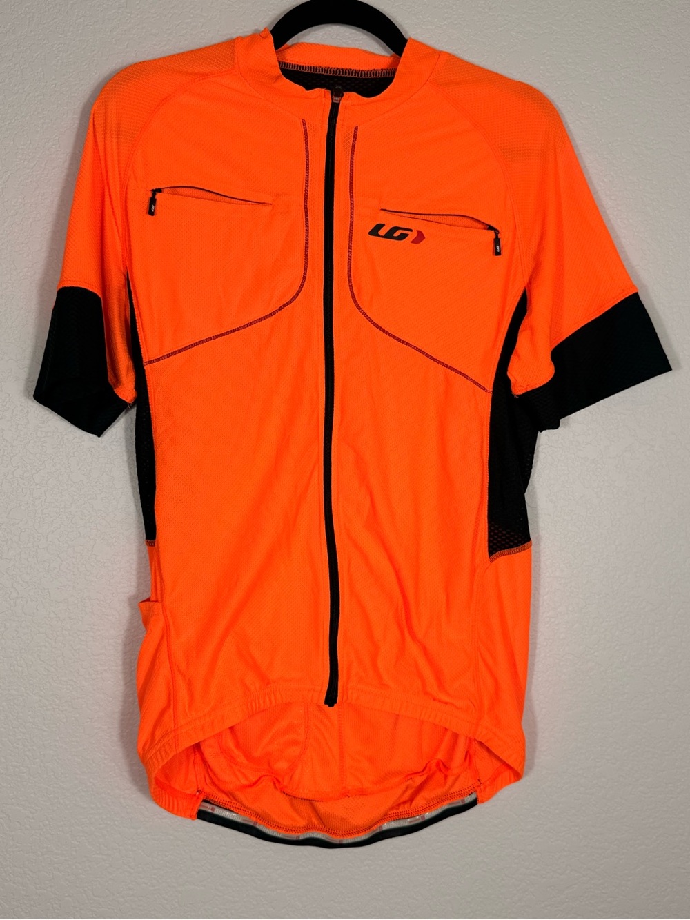 LOUIS GARNEAU Men’s High-Visibility Orange Performance Cycling Jacket
